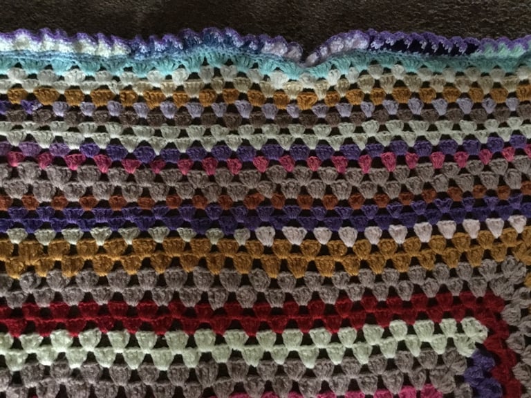 Hand made crochet blanket newc