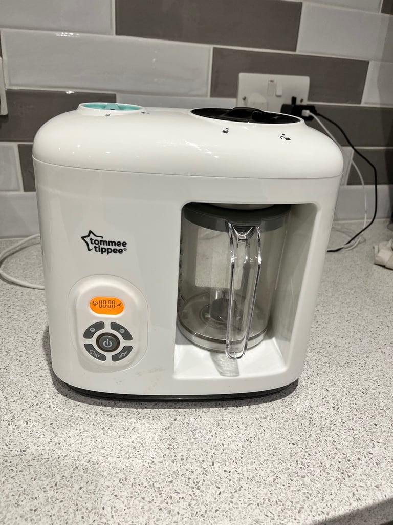 image for Tommee Tippee Portable Baby Food Steam Blender White Steamer Processors
