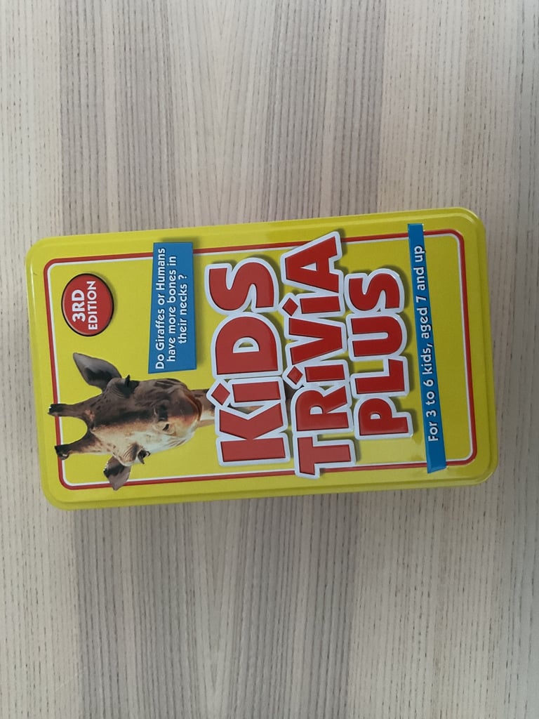 Kids trivia board card toddler question fun game