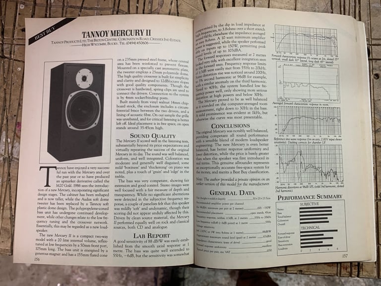 Vintage Tannoy Mercury MkII Speakers.