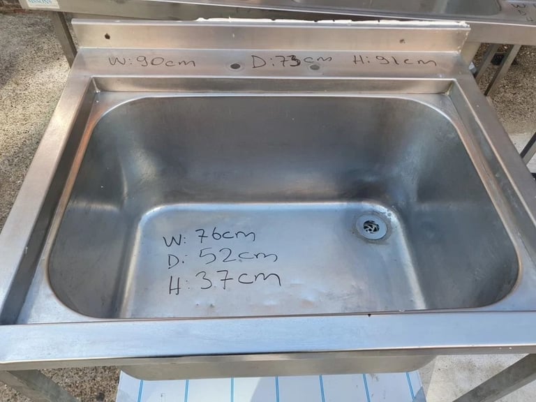 image for stainless steel kitchen sink single bowl Commercial Sink 04/11