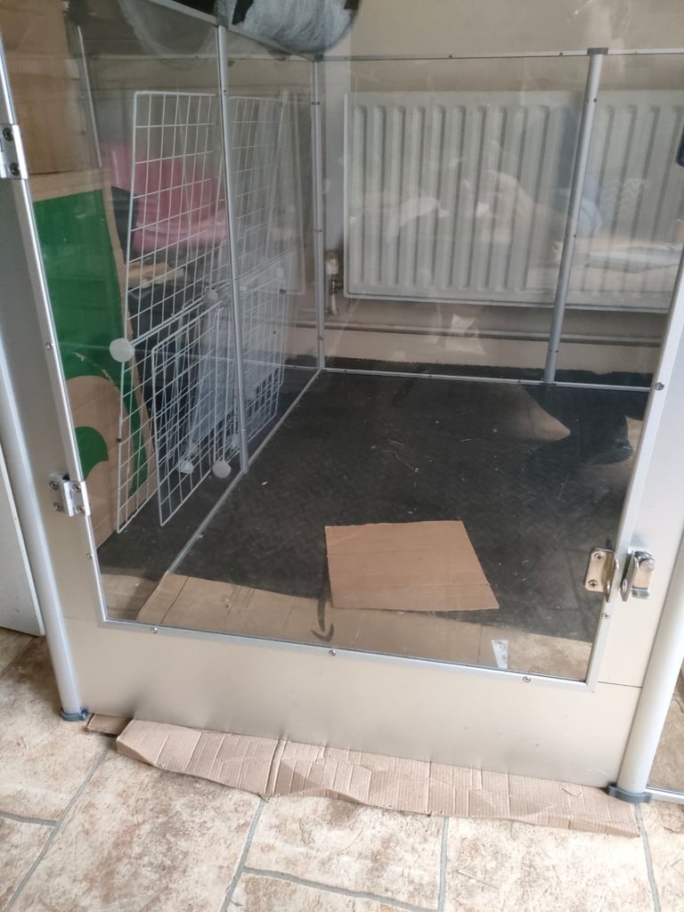 Clear metal framed pet pen 