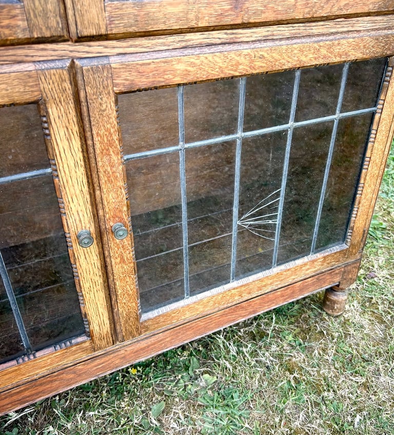 Oak minty antique bookcase drawer cabinet chest of draws desk vintage haberdashery library