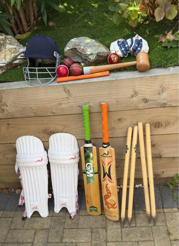Woodworm cricket set and storage bag
