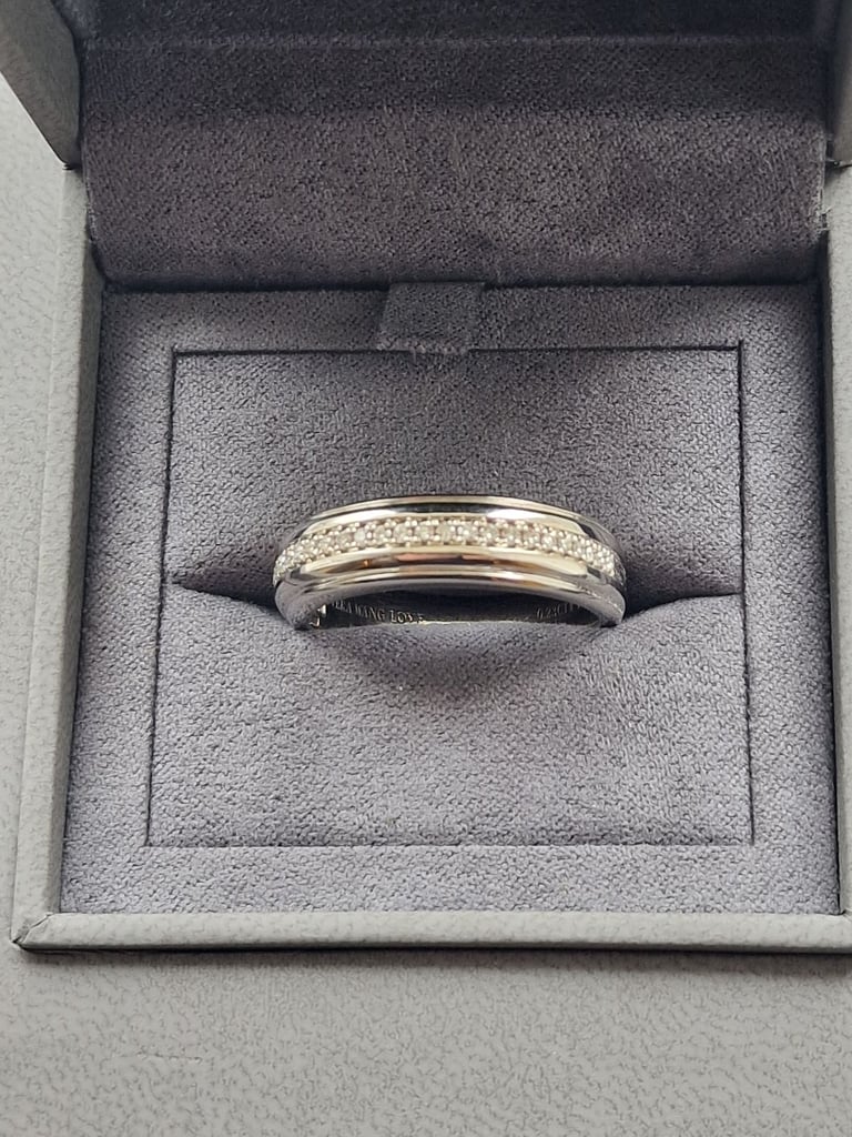 Mens Wedding Ring - Vera Wang Men's Platinum 0.23ct Total Diamond Band Size X