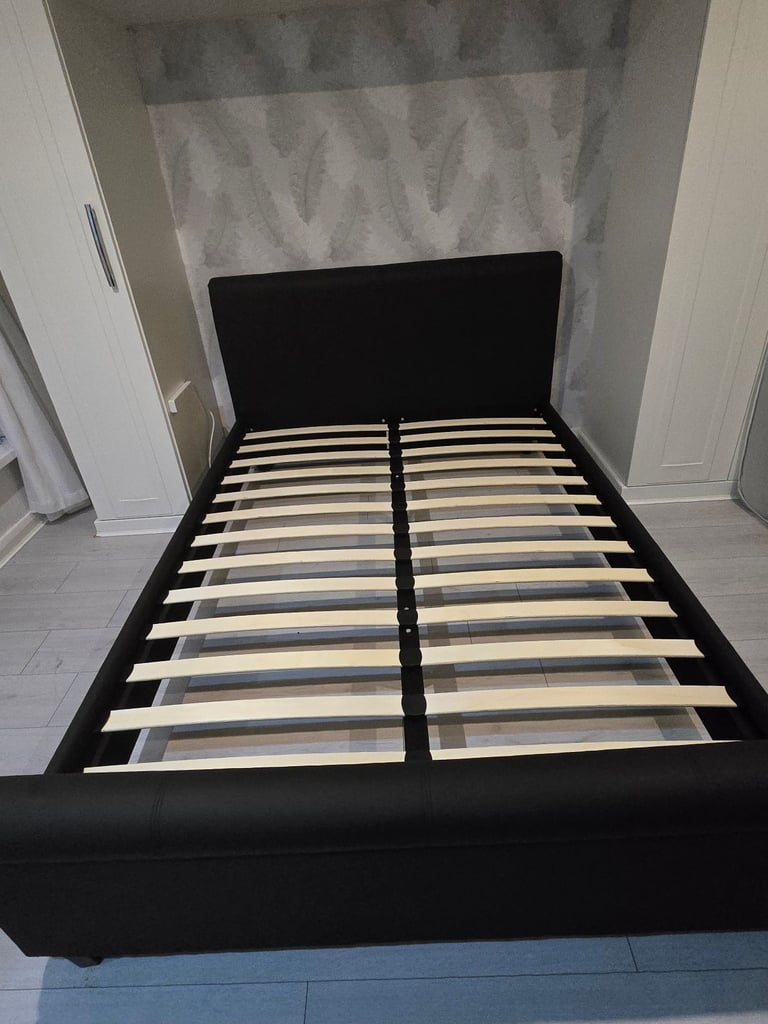 image for Double Faux leather Sleigh Frame 