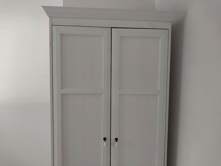 ikea double wardrobe with shelf inside 