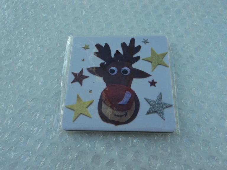 Pair of brand new 'Rudolph' Christmas coasters - £2. 