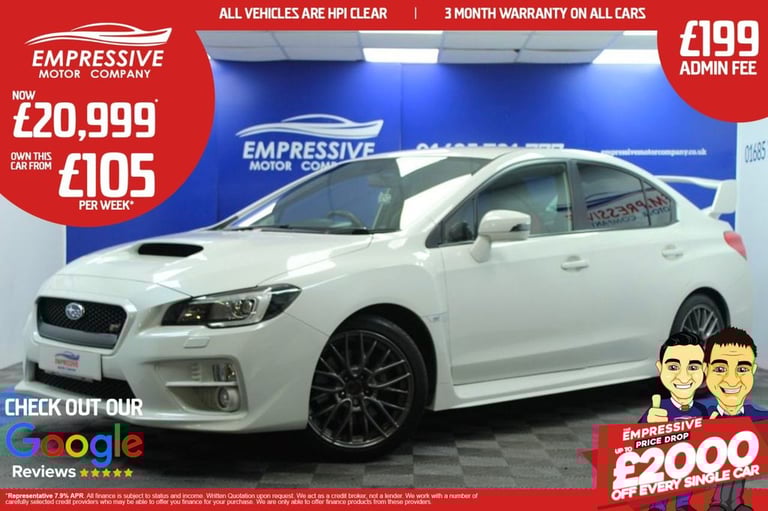 image for 2015 W SUBARU WRX STI 2.5T TYPE UK SALOON 4DR PETROL MANUAL 4WD EURO 6 (300 PS)