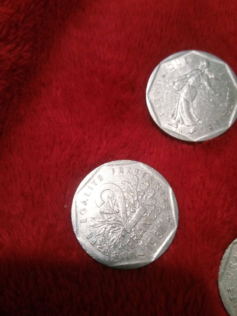 4 Rare France 1979 to 1982 coins 