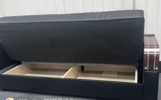 Leather Sofa Cum Bed 3 Seater | Ottoman Storage Sofa Bed 