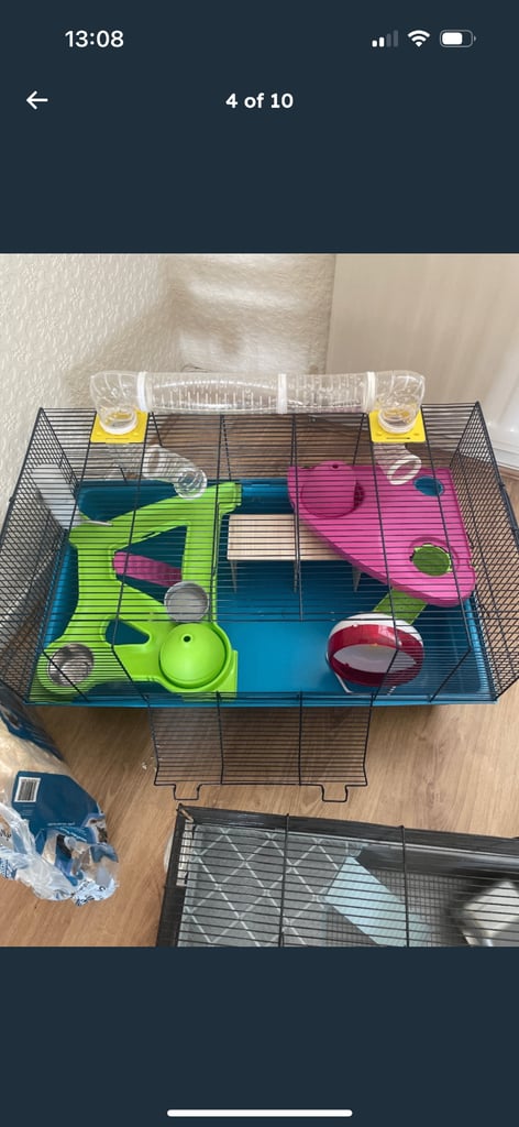 2 hamster cages with carrier 