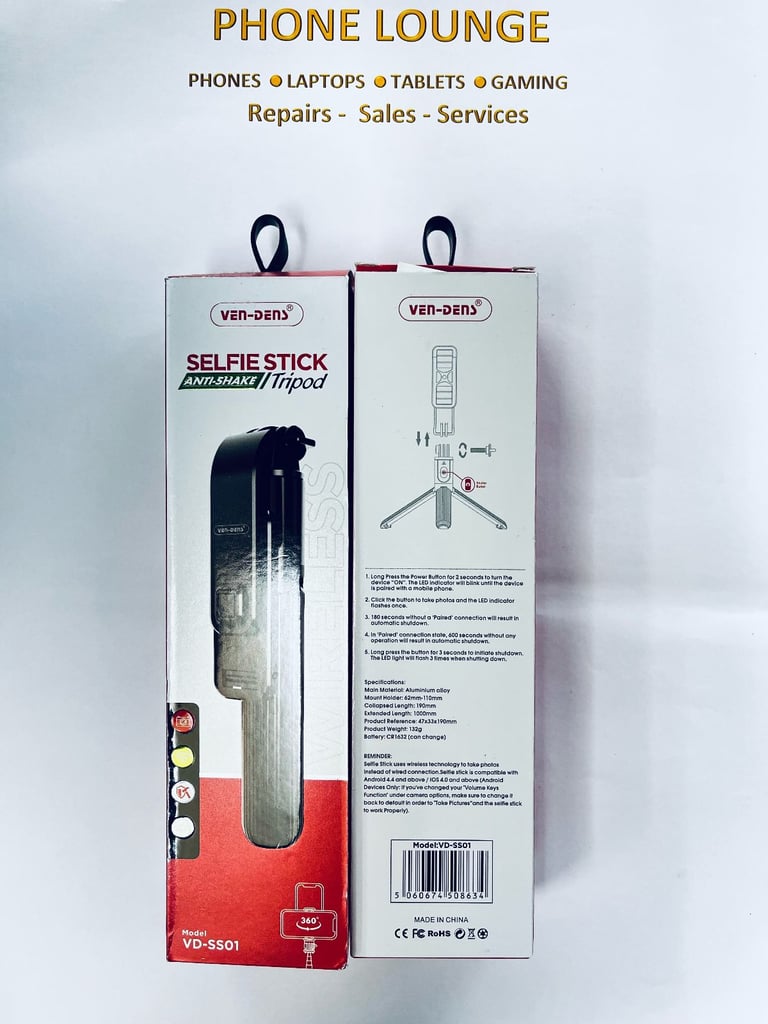 image for Ven-Dens 2 in 1 Wireless Selfie stick and Tripod stand