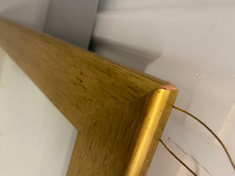 Mirror with gold frame 