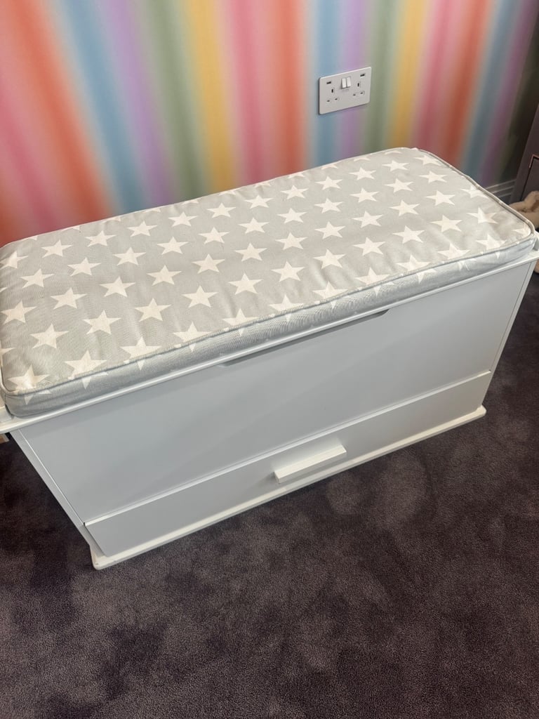 image for high quality kids toy chest and draw with seating cushion