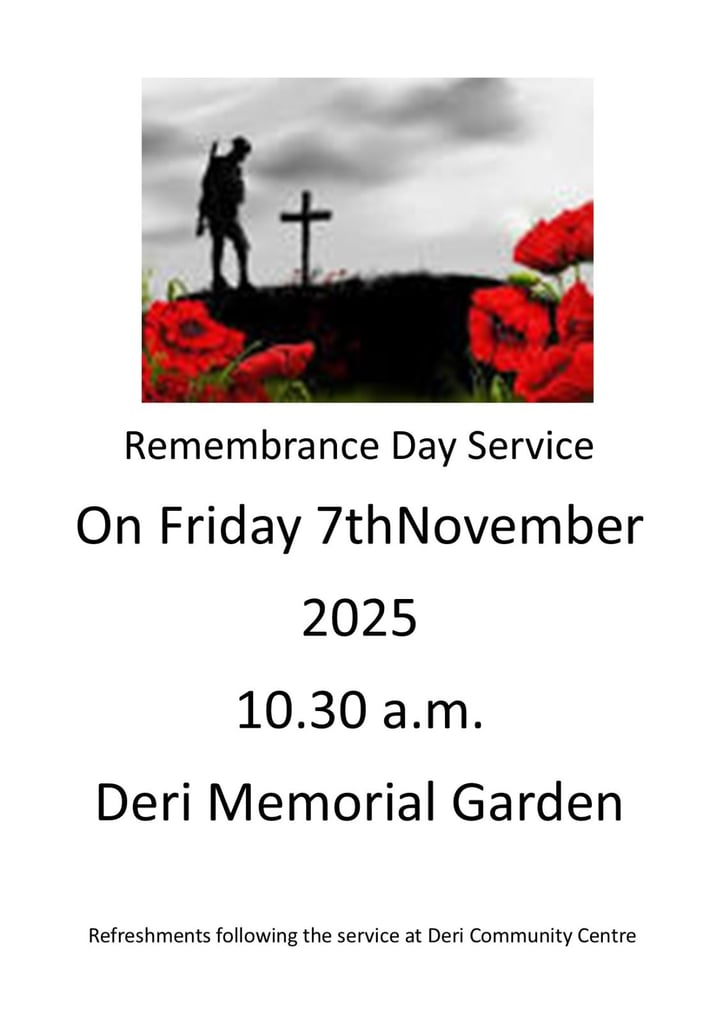 Remembrance Day at Deri Memorial Garden