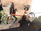 retro raleigh shopper 3 speed town bike with 20inch wheels  and wicker basket £39.00