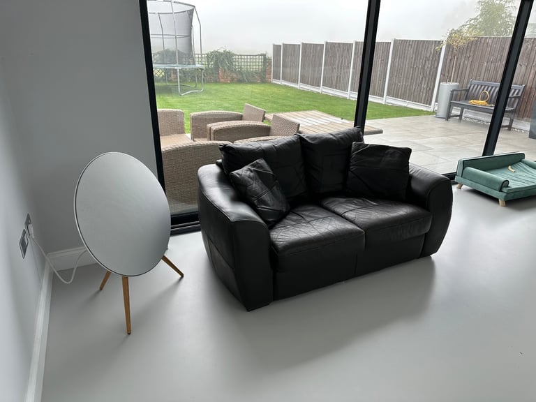 Leather sofa in brown