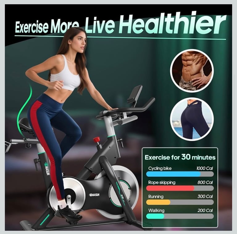 DAMSUN New Professional Exercise Bike, Stronger Magnetic Resistance Spin
