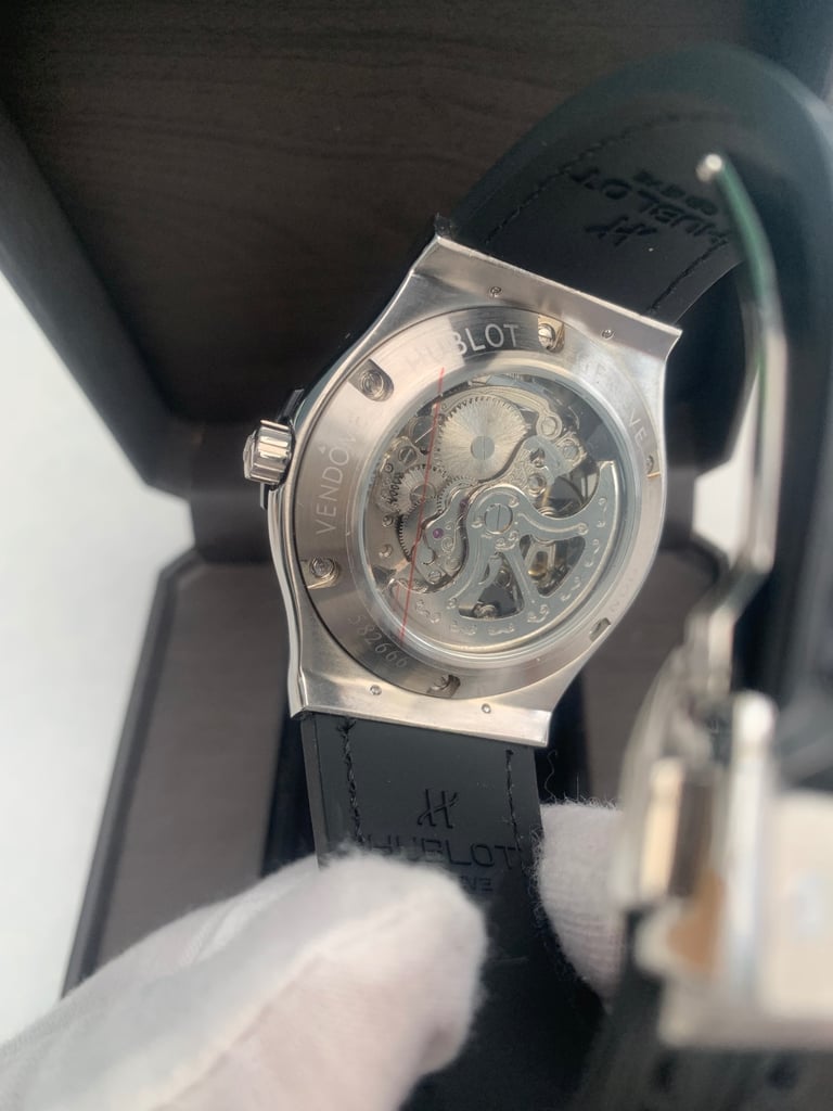 Iced Silver Skeleton Watch | Crystal-Set Luxury Edition