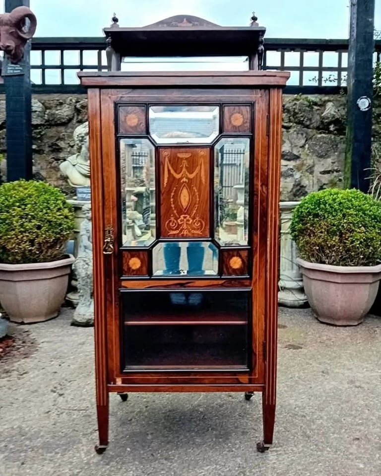 Edwardian Rosewood Marquetry Music Cabinet