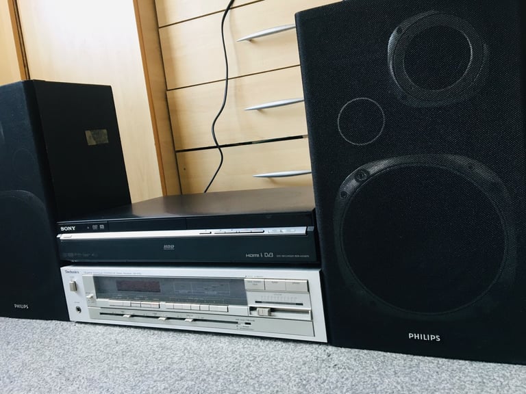 Japanese technics amp/230W Sony hard drive DVD player/Aux/USB/160GB hard/ HDMI etc 