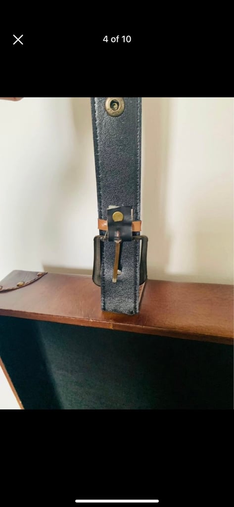 Leather large storage trunk 