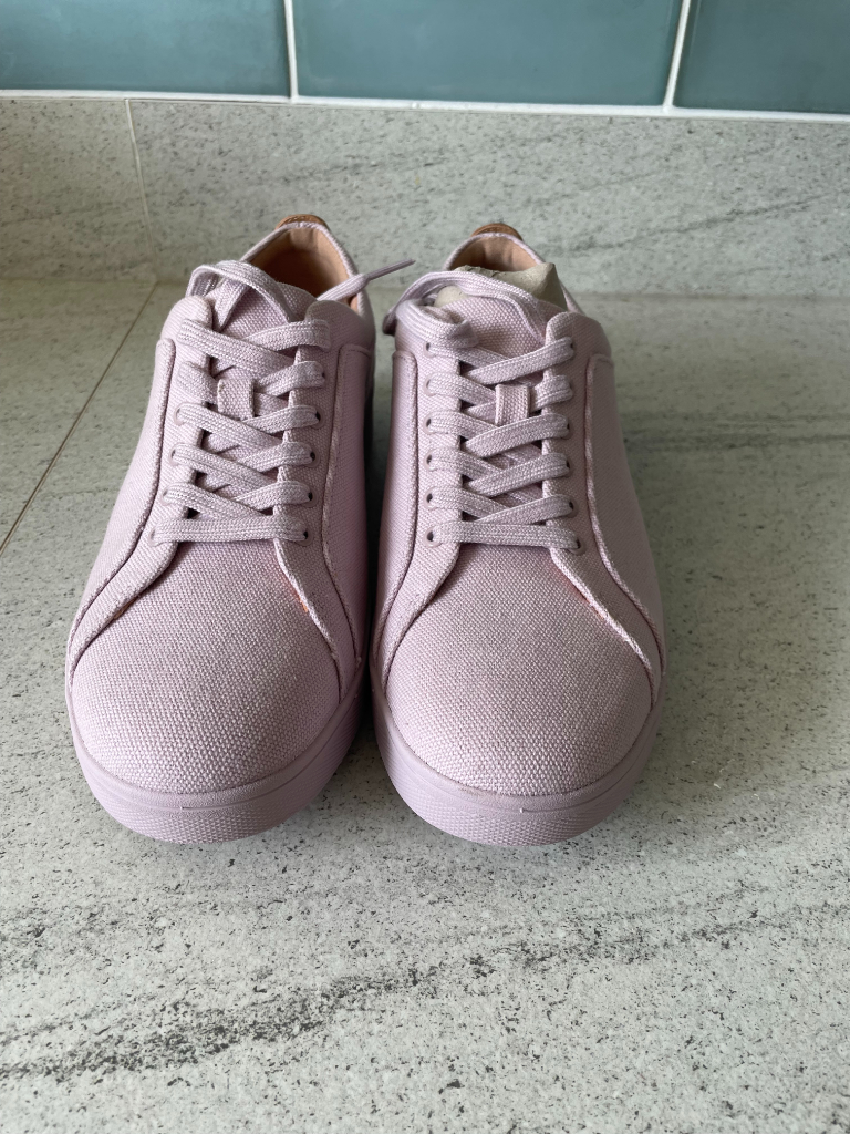 Brand New Women's FITFLOP RALLY Lilac Canvas Trainers UK Size 5