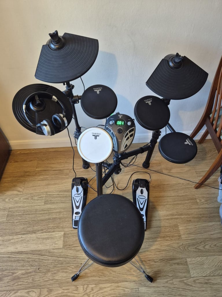 Tourtech TT-12S Electronic Drum Kit With Stool
