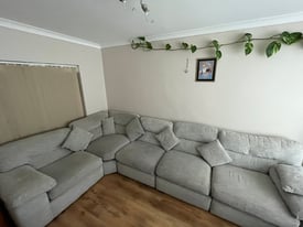 Light grey corner sofa 