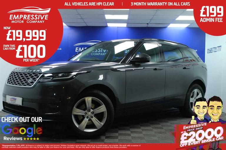2019 69 LAND ROVER RANGE ROVER VELAR 2.0 D180 S SUV 5DR DIESEL AUTO 4WD EURO 6 (