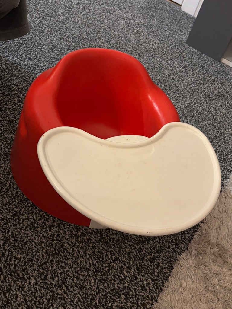 image for Red bumbo chair with tray