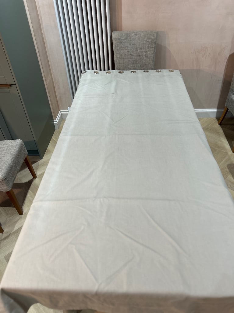 Grey eyelet curtains