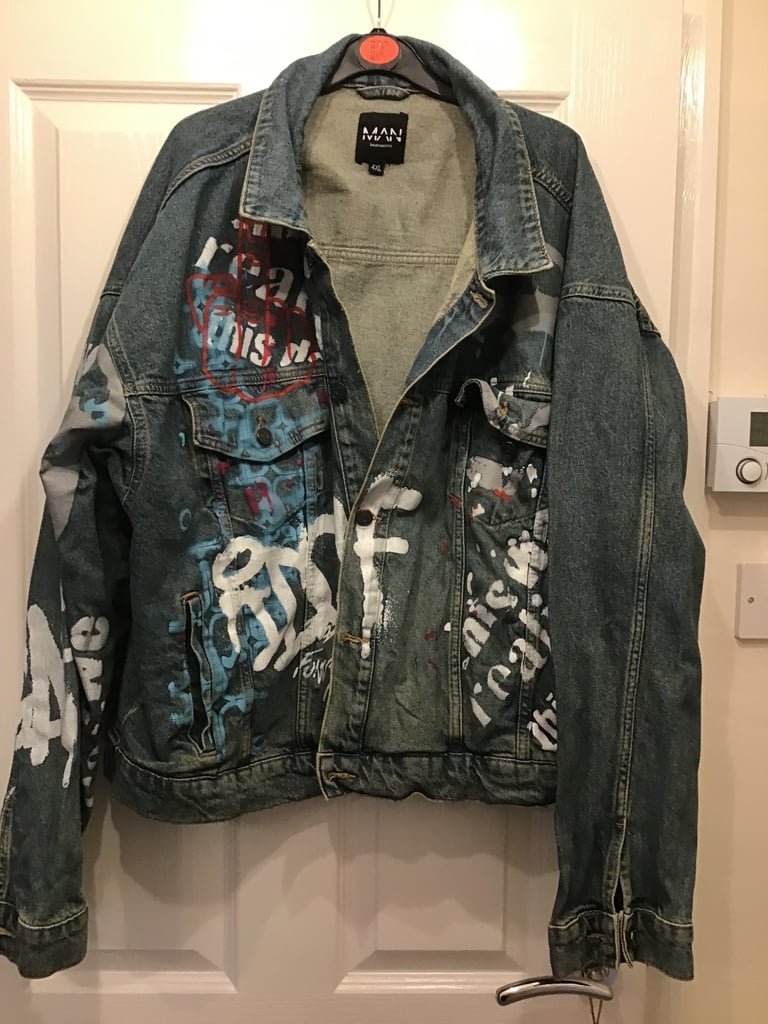 image for Mens boohoo denim jacket size 4XL 
