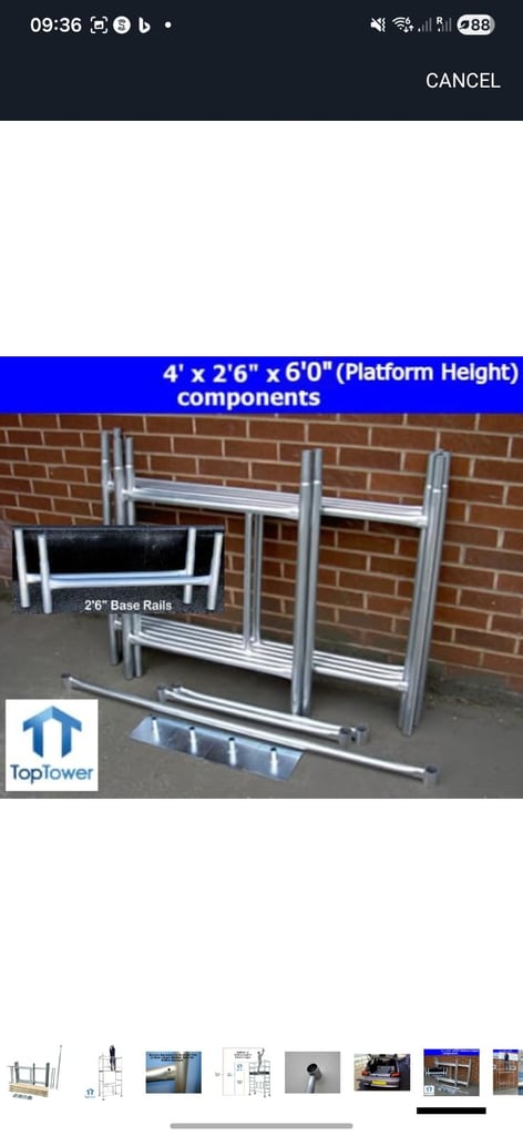 Top tower small scaffold