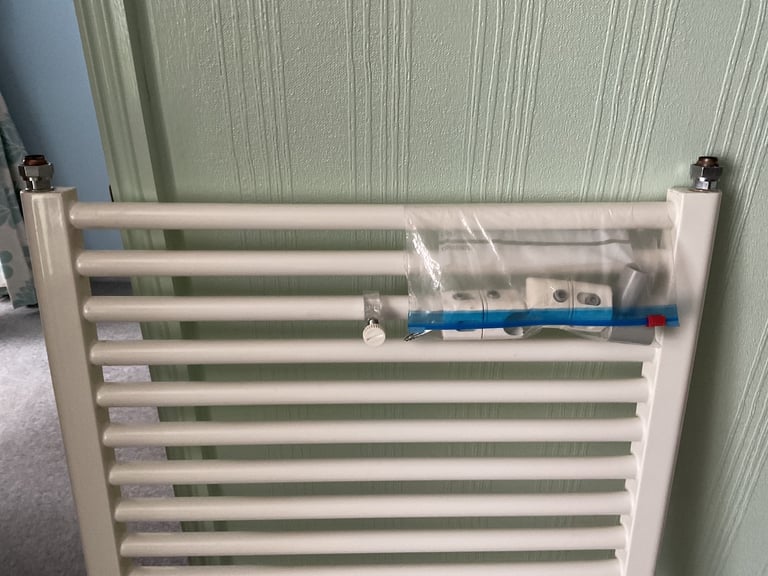White bathroom radiator 