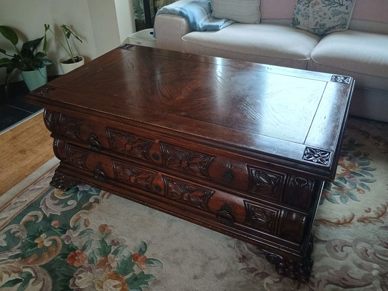 image for Coffee table (large) with 2 drawers for storage 