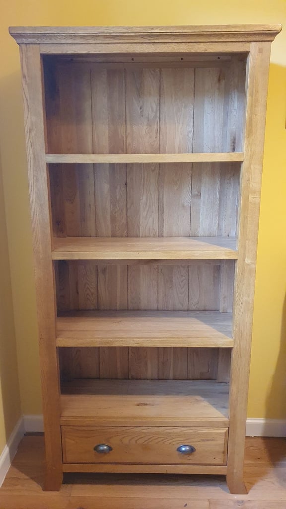 Solid oak bookcase