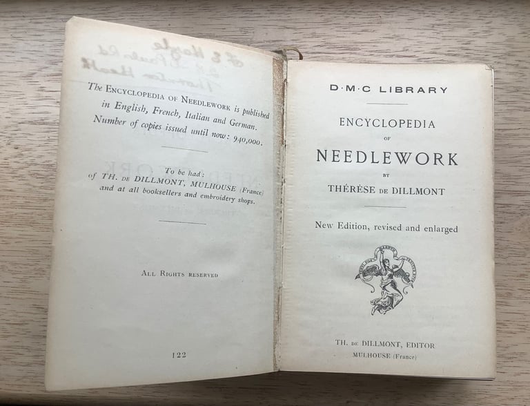 Vintage Sewing book: DMC/de Dillmont Encyclopedia of Needlework