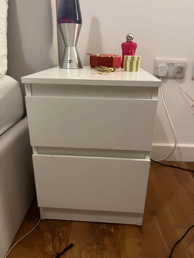 image for White IKEA bedside table 