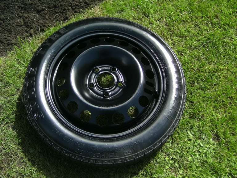 ONE,NEW/AS NEW,VAUXHALL 5 STUD,5 X 110 PCD SPACESAVER SPARE WHEEL,C/W PIRELLI T125/85/16