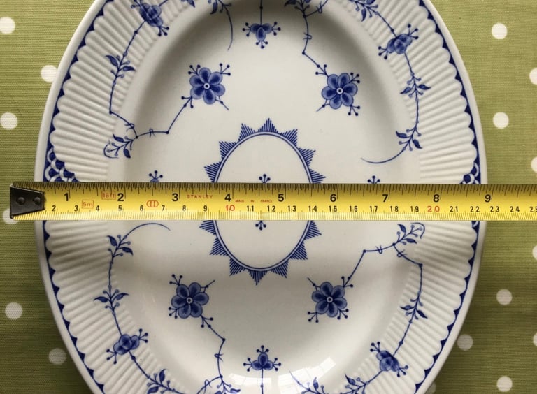 MASONS Blue Denmark Oval China Dinner Plates VGC - collect from Gosport only