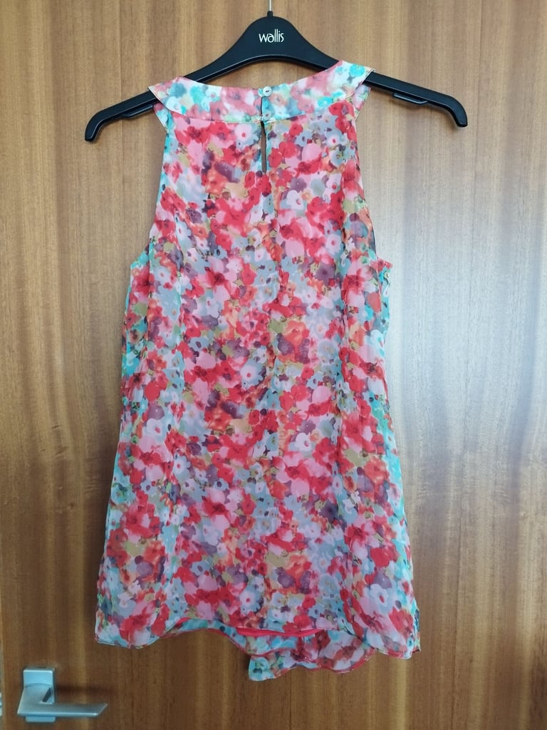 Multicoloured long patterned top S