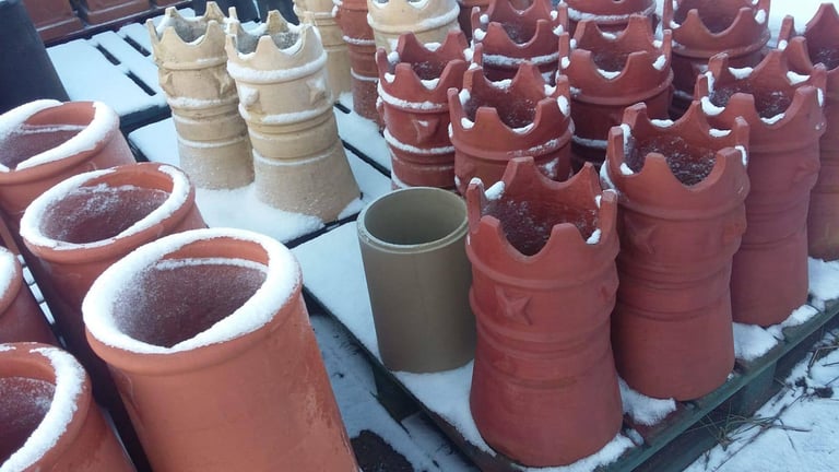 Craigavon chimney pots bangor slate stone wall Cast iron antique recla