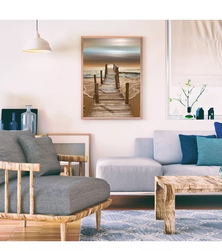 Painting By Numbers Craft DIY Paint On Canvas Brushes & Acrylic Pigment 16”x20”