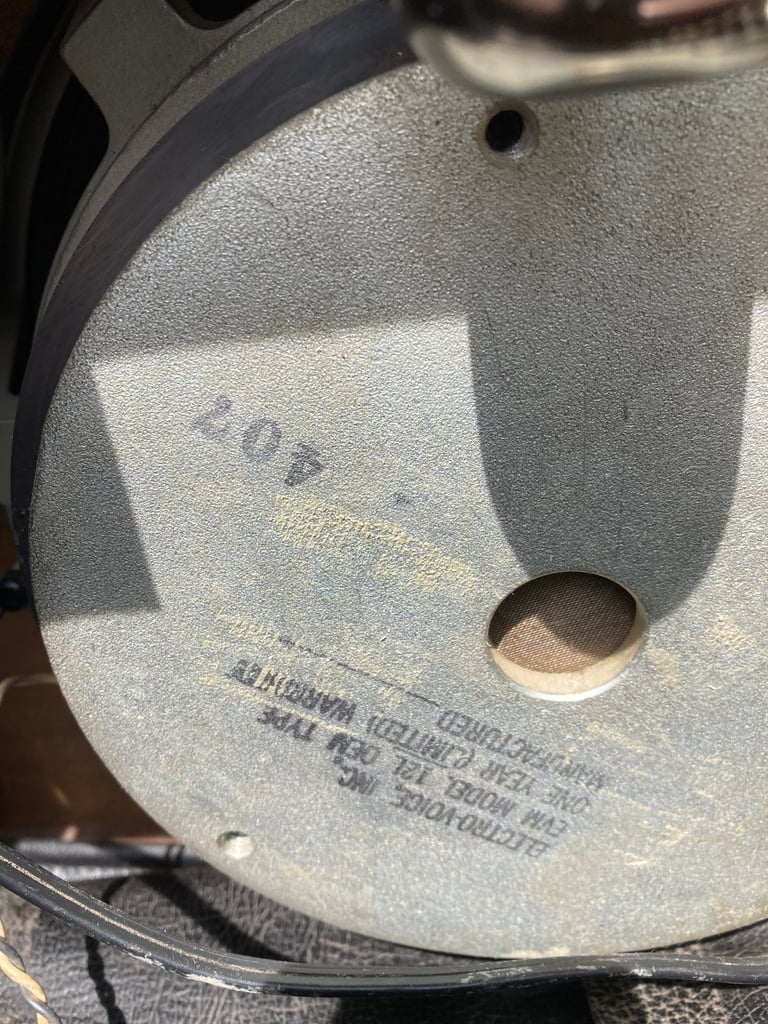 Mesa Boogie Mark III Purple Stripe with wheeled flight case