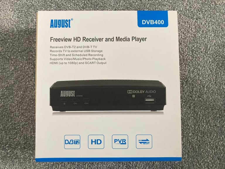 image for HD Freeview Receiver and Media Player HDMI 1080p (August DVB-400)