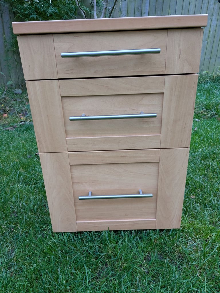 image for Office Style Cabinet with 3 Drawers 