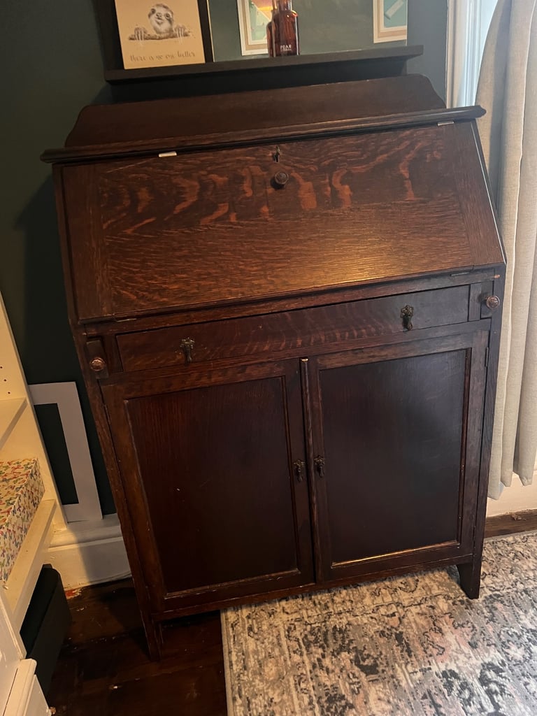 image for Vintage writing desk with original key 