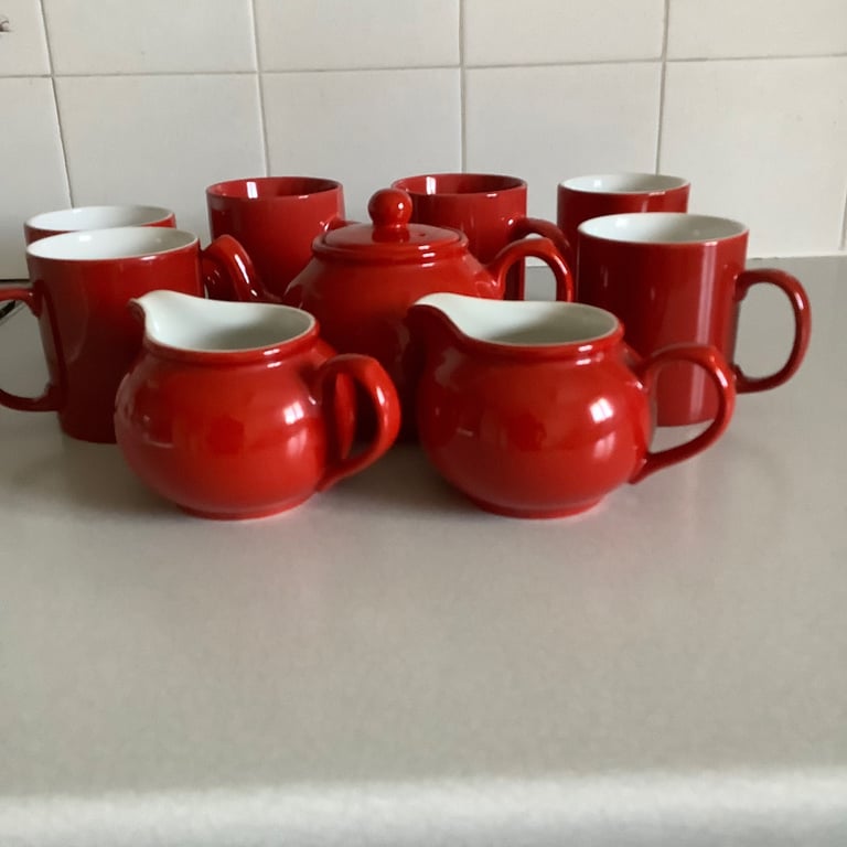 image for Collection of Red Tea Set